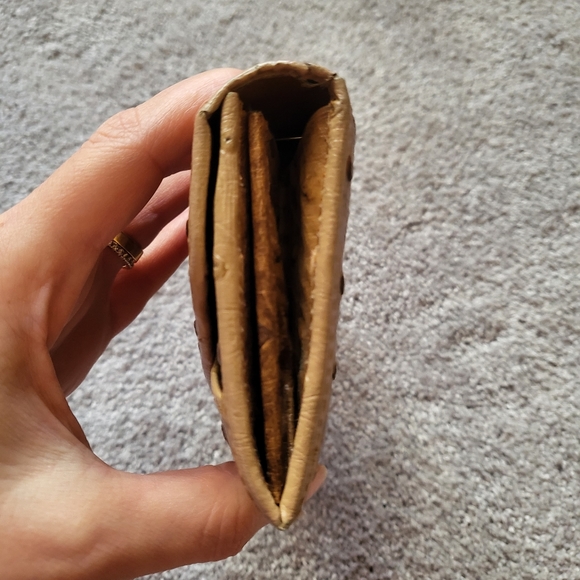 Vintage Pierre Balmain Ostrich Leather Brown Wallet - Picture 7 of 11